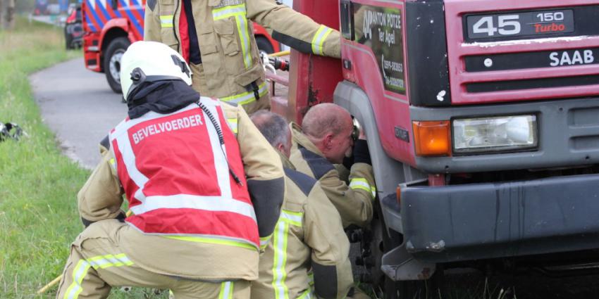 Brandweer onderzoekt vrachtwagen