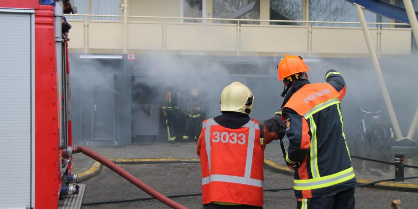 Kelderbrand in flat Delfzijl