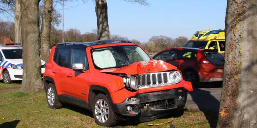 De onfortuinlijke bestuurder moest uitwijken voor een tegenligger en kwam daarbij in de berm terecht. Vervolgens verloor de automobilist de macht over het stuur en knalde vol op een boom.  Niemand raakte gewond. De auto, die met de voorkant vol op de boom