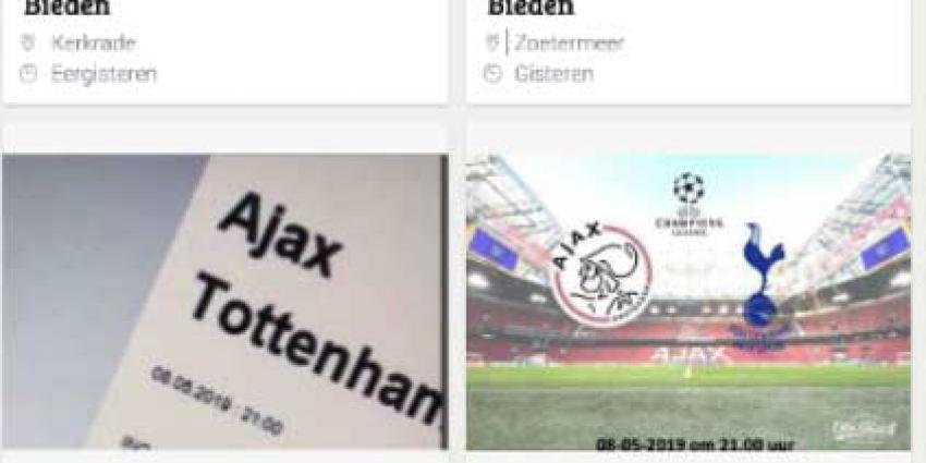 Politie waarschuwt voor valse kaarten Ajax-Tottenham Hotspur