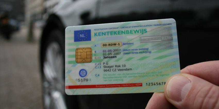 Foto van kentekencard