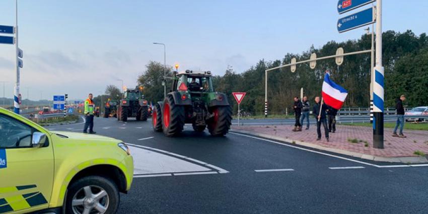 boeren, trekkers, a27, muurvast, weg, binnendoor 