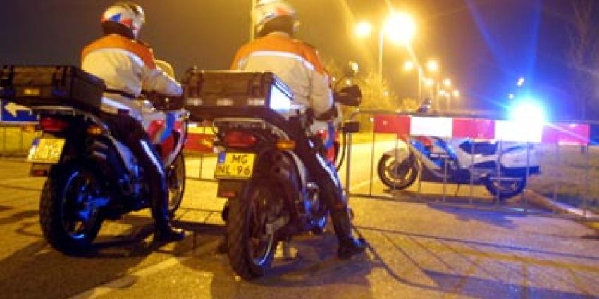 Foto van politie motoren donker zwaailicht | Archief EHF