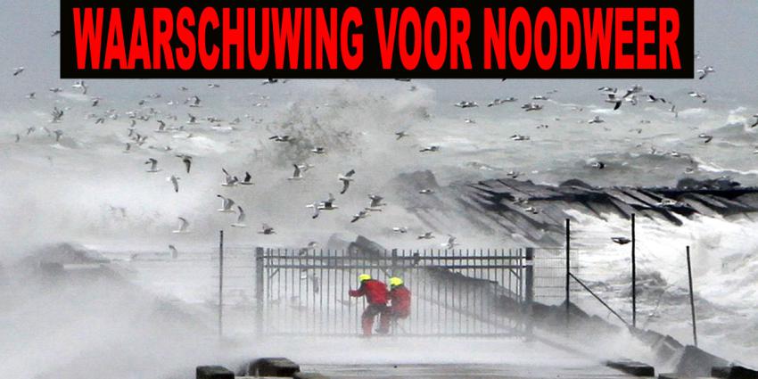 Rijkswaterstaat en KNMI waarschuwen voor storm langs de kust en winterse neerslag