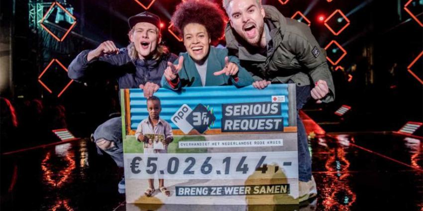 Serious Request haalt ruim 5 miljoen euro op