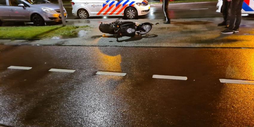 Scooter beschadigd door aanrijding