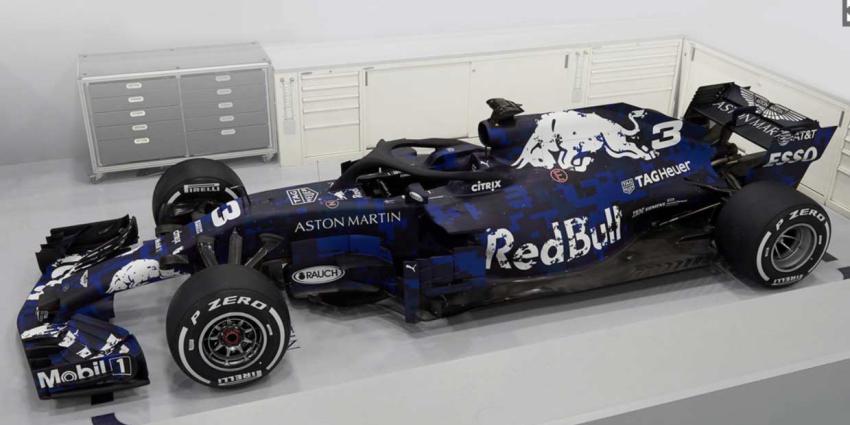 De nieuwe F1 raceauto van Verstappen de RB14
