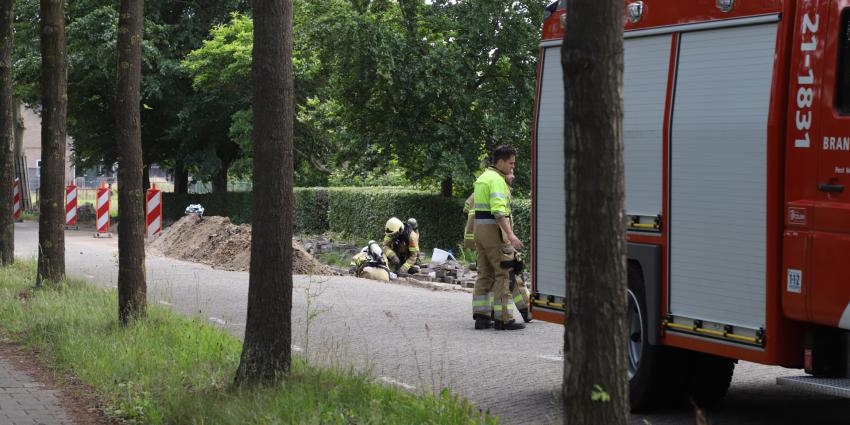 Brandweer assisteert bij gaslek