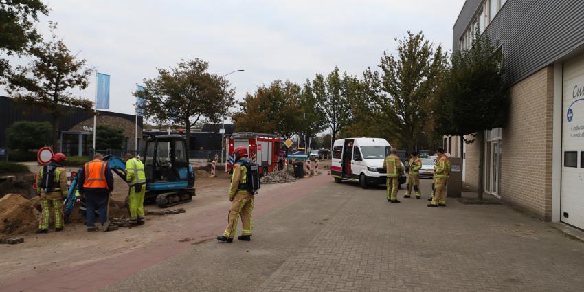 Brandweer bij gaslekkage