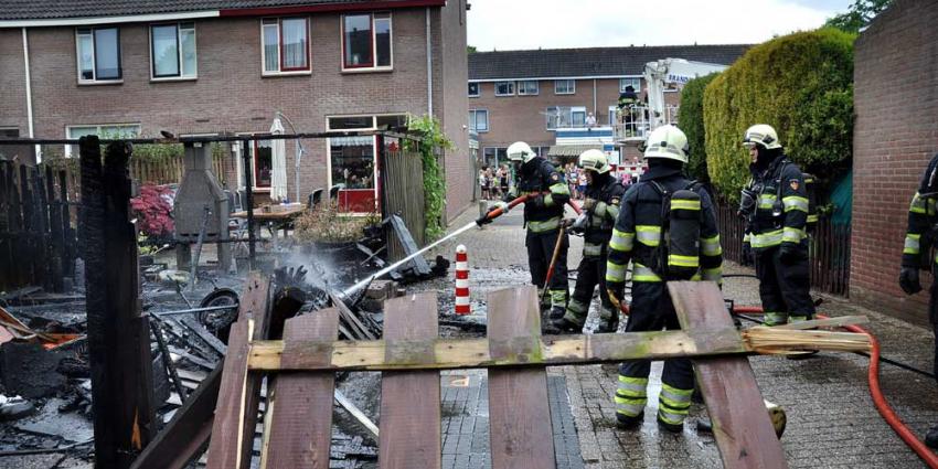 Foto van brand in schuur Woerden | Alex Hoogman