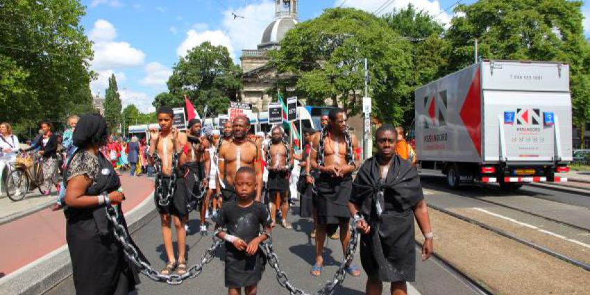 Foto van demonstratie slavernij