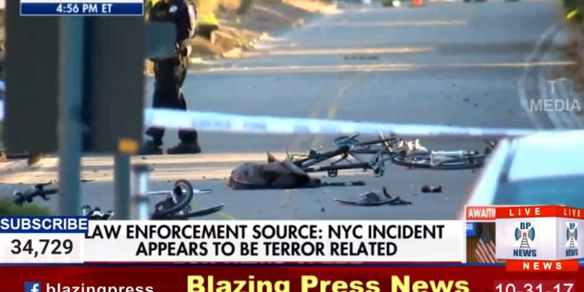 Man rijdt met truck in op voetgangers in New York, 6 doden 