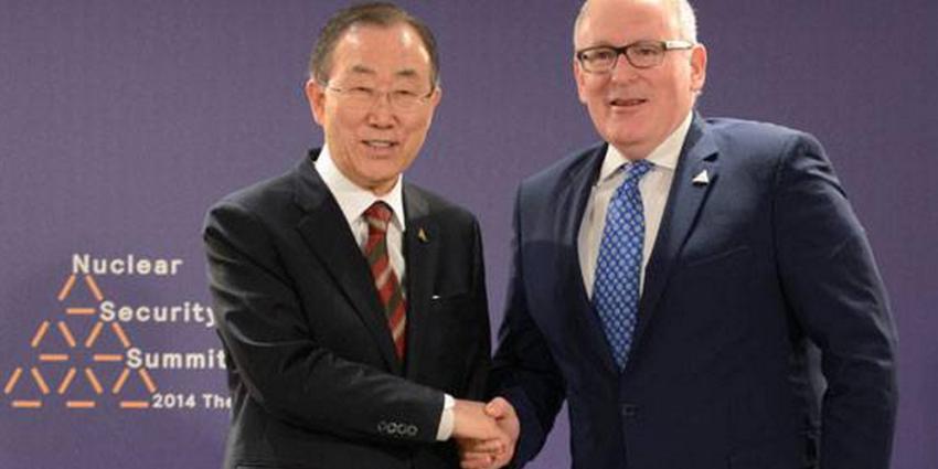 Foto van Ban Ki-moon en Timmermans | RVD