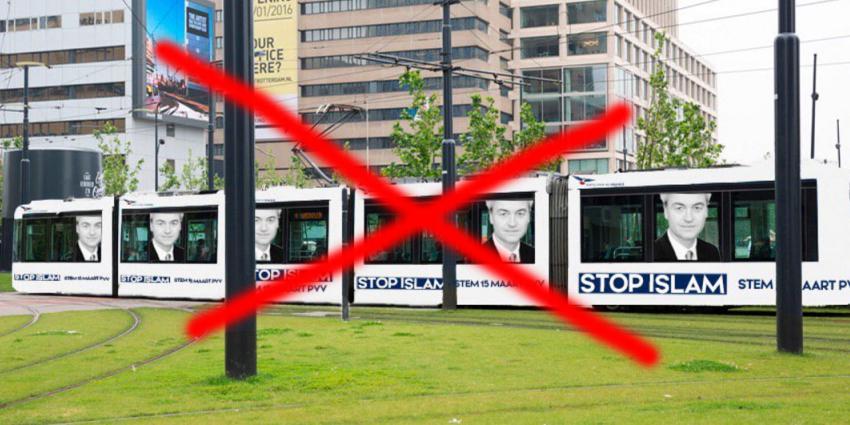 RET weigert reclame PVV op tram met leus: &#039;Stop Islam&#039;
