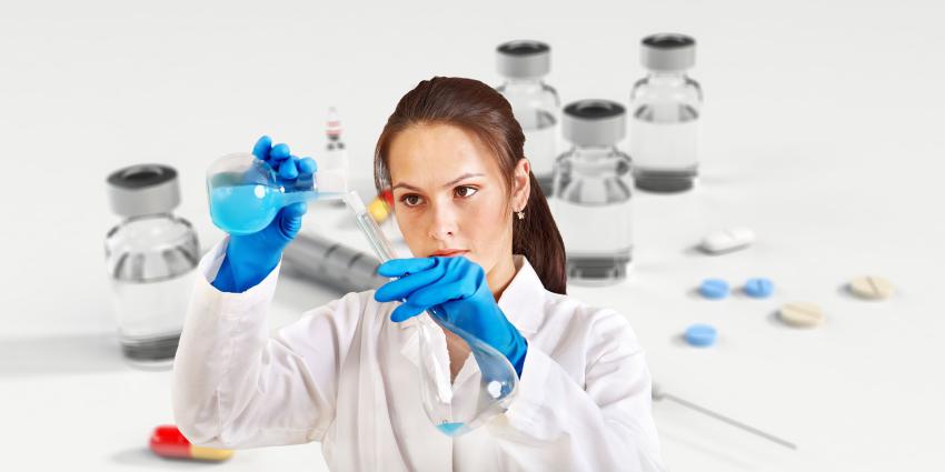 stof in laboratorium