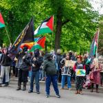 Gemaskerde demonstranten