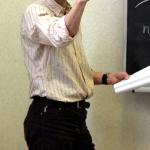 Foto van leraar voor schoolbord in klas | Archief EHF