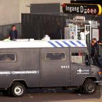 mobiele, eenheid, politie, voetbal