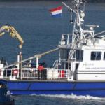 Politieboot aan het surveilleren 