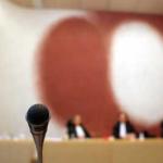 Foto van rechtbank officier rechter | Archief EHF