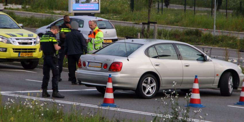 Foto van woordenwisseling na ongeval