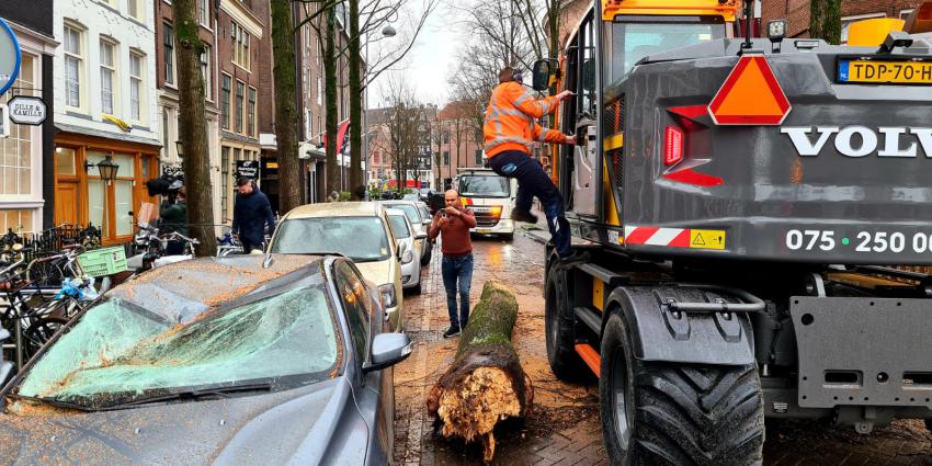 Schade door storm