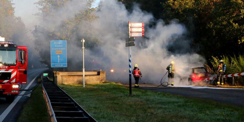 Automobilist omgekomen bij brand in auto na ongeval