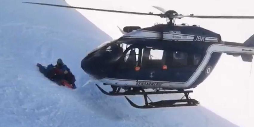 Spectaculaire beelden reddingshelikopter Franse Alpen