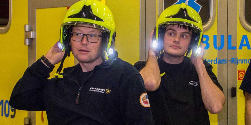 Brandweer Vlaardingen verder met gele helmen met led-verlichting 