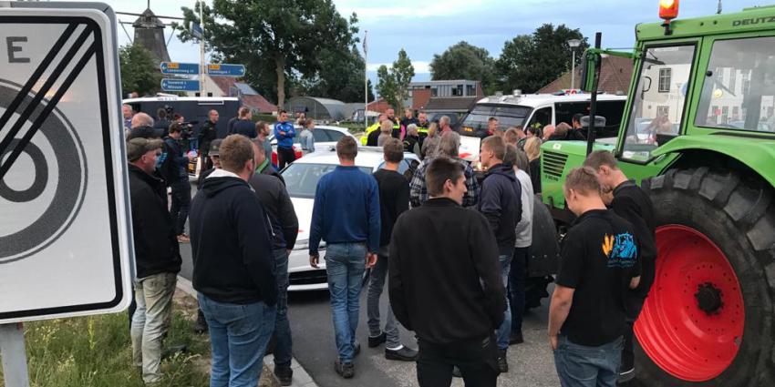 Politie bij demonstratie boeren in Groningen