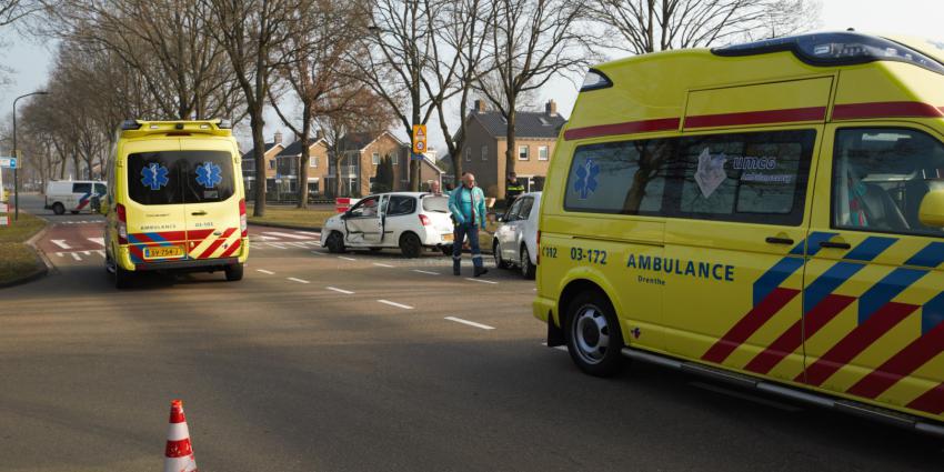 Hulpverleners aanwezig op plaats ongeval