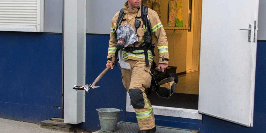 Brandje in noodgebouw school Vlaardingen