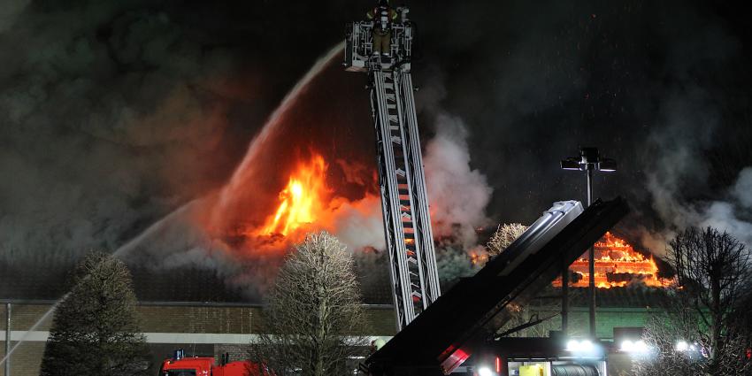 Brand bij De la Salle in Boxtel