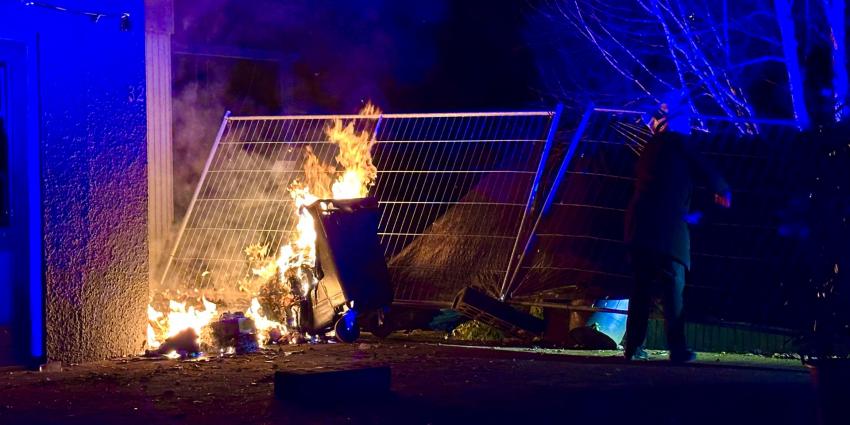 Container volledig in brand