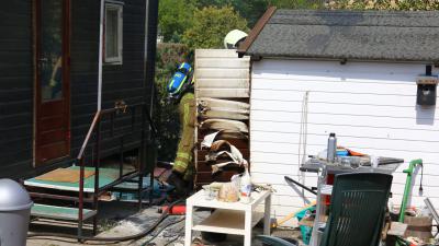 Foto van brand schuurtje