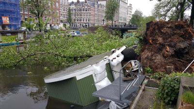 Foto van stormschade