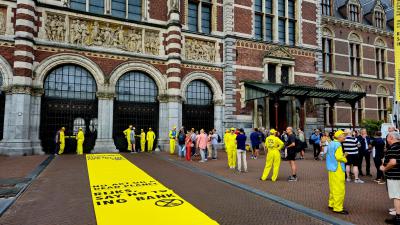 Demonstratie bij Rijksmuseum