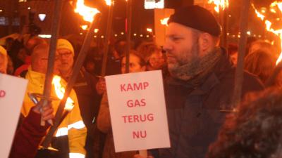 Fakkeltocht in Groningen tegen gasbesluit