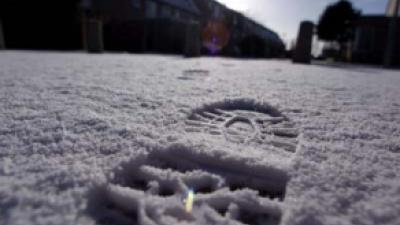 Voetspoor in de sneeuw | Archief FBF.nl