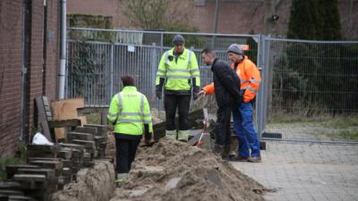 Gaslek bij graafwerkzaamheden