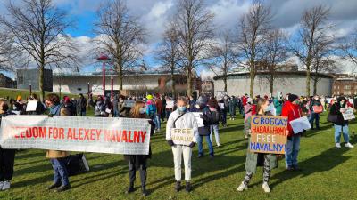 Demonstratie voor vrijlating Navalny