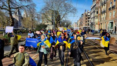 Herdenking Oekraïne in Amsterdam