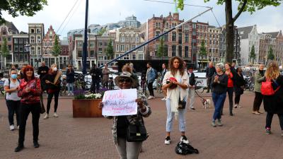Demonstratie voor Femke Halsema