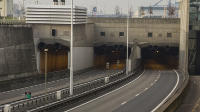 Foto van afgesloten Beneluxtunnel | Flashphoto | www.flashphoto.nl