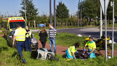 Foto van ongeval met bromfiets | Persburo Sander van Gils | www.persburausandervangils.nl