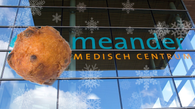 Oliebollen voor bedfiets in Meander Ziekenhuis
