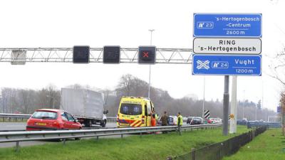 Flinke vertraging op A2 tussen Boxtel en Vught door ongeval