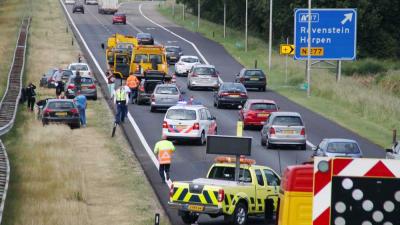 Foto van aanrijding op snelweg | Willy Smits | www.112journaal.nl