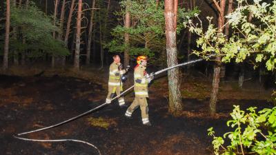 Brandweer blust natuurbrand