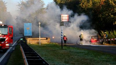 Automobilist omgekomen bij brand in auto na ongeval